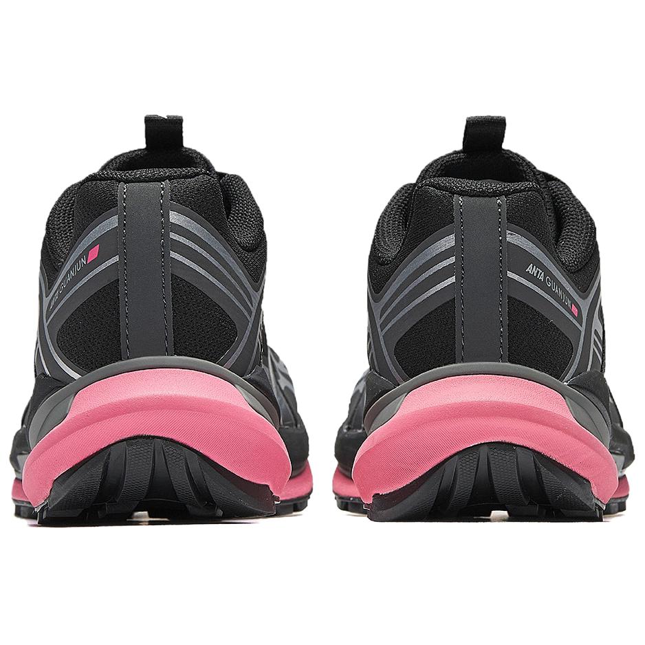 New Anta Champion All Weather Series Non slip Support Low top Trail Running Shoes Women's Black Silver 122345660A-4