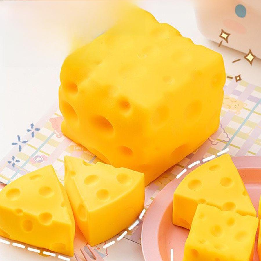 Cross-Border Cheese Squishy: Unique Slow Rebound Stress Toy, Creative Gift, Musical Pinch Fun