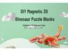 DIY Magnetic Wooden Dinosaur 3D Puzzle Blocks - Educational Toy for Children