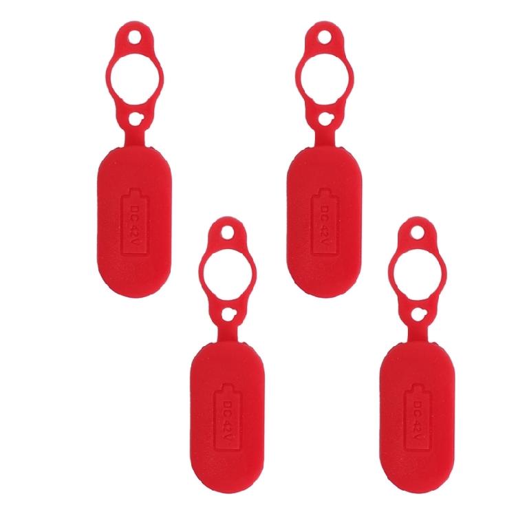 Силиконовый защитный колпачок для порта зарядки, разноцветный, пылезащитный, для электросамоката. Предотвращает попадание пыли и влаги. красный