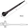 Super Ratchet Wrench Hexagonal Opposite 30 RN30 Single-Ended (Pawl Type) Side