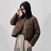 Giacca da donna in piuma d'anatra bianca nuova per autunno e inverno, corta, girocollo, sottile, di temperamento, alla moda, calda