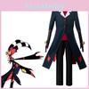 Hazbin Hotel Blitzo Cosplay Costume Jacket Set With Tie And Gloves Perfect For Anime Fans