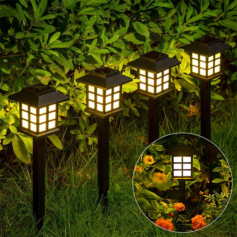 1 szt. Kwadratowe oświetlenie LED na ścieżkę słoneczną Lampa trawnikowa Zewnętrzna lampa słoneczna Dekoracja do ogrodu Yard Patio