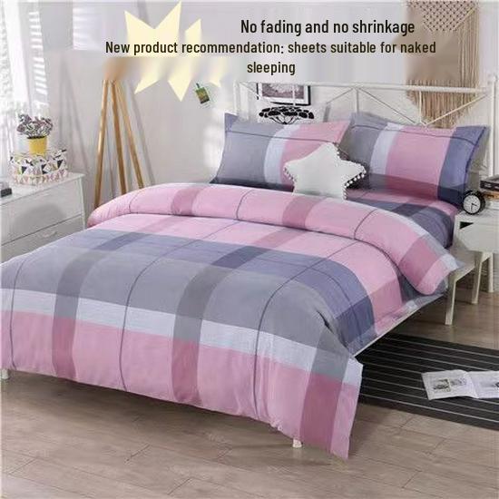 

Хлопковый комплект постельного белья для общежития: Комплект из 3 предметов: пододеяльник и простыня на односпальную кровать студента. Pillowcase 1pc