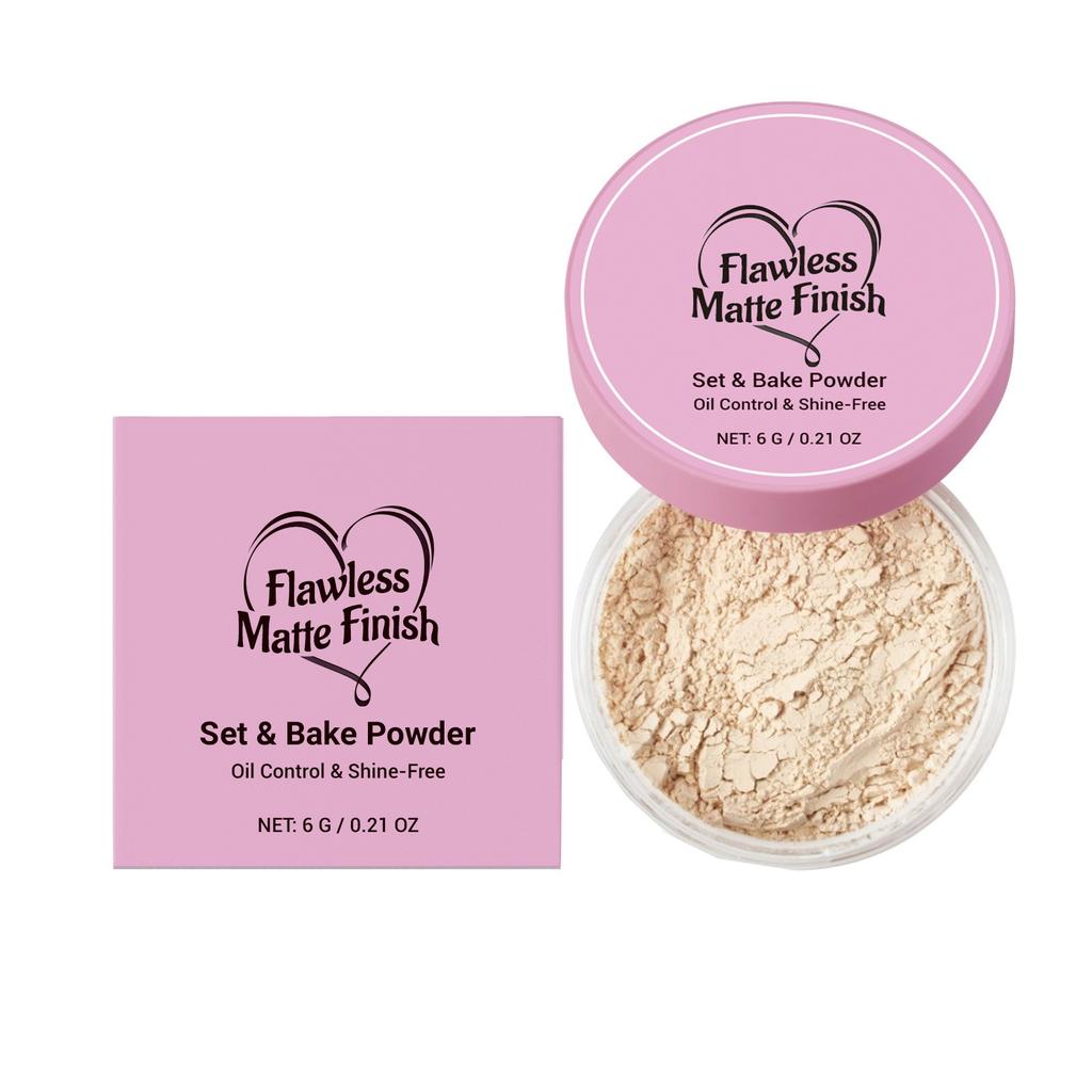 Setting Powder Natural Light Oil Control Breathable Refreshing Non-Greasy Face Setting Powder