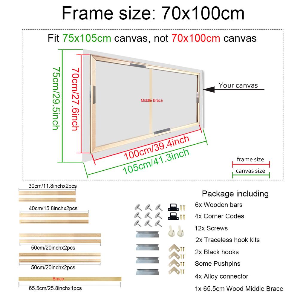 25x35 30x40cm Natural Wooden Picture Frame For Wall Canvas Frame Diamond Painting Frame Picture Poster Wall Frame Home Decor