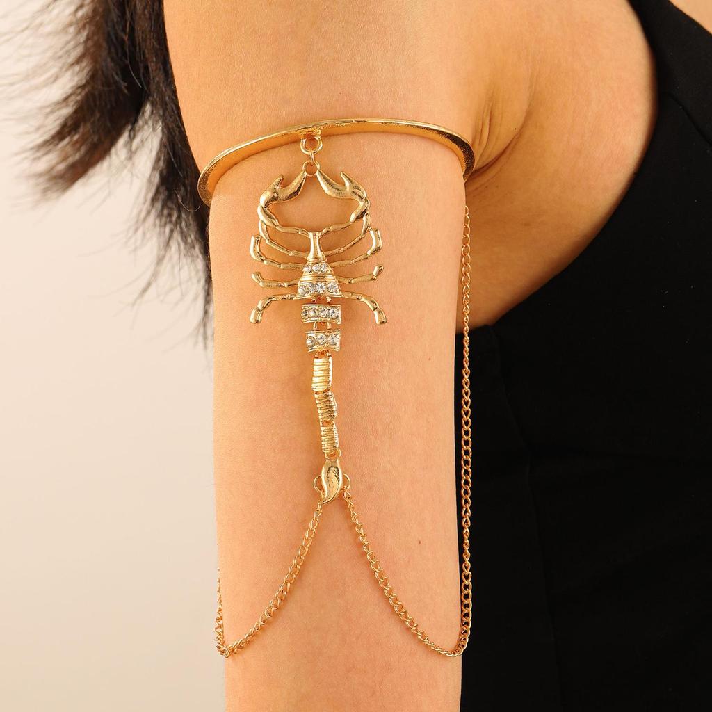 Retro Punk Scorpion Ear Studs & Armbands - Bold European & American Fashion Jewelry for Hot Girls