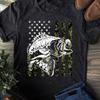 Fishing T-Shirt Camouflage USA Flag for Bass Fisherman Gifts , Fish Life Shirt, Fishing Shirt, Gift For Fisher, Funny Fishing, Fisherman Gift