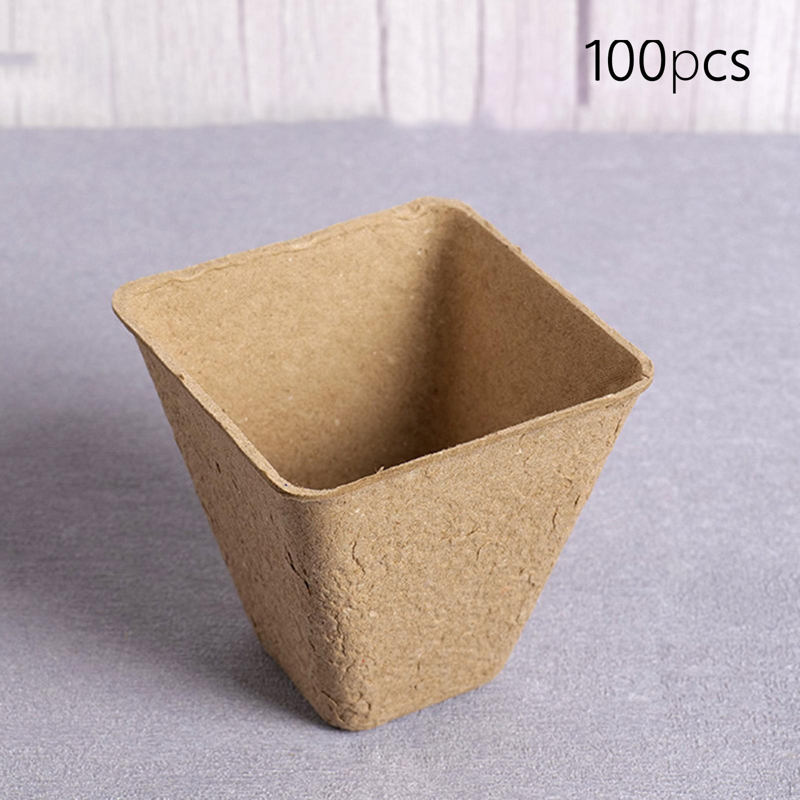 

100 Pieces Plant Seedling Planting Pot for Farm Assistance square