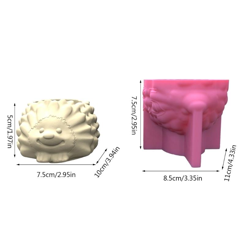 Silicone Mold 3D Hedgehog Flower  Mould  Handmade Crafts Plaster Candle Crystal Epoxy Resin Mold for Home Decors