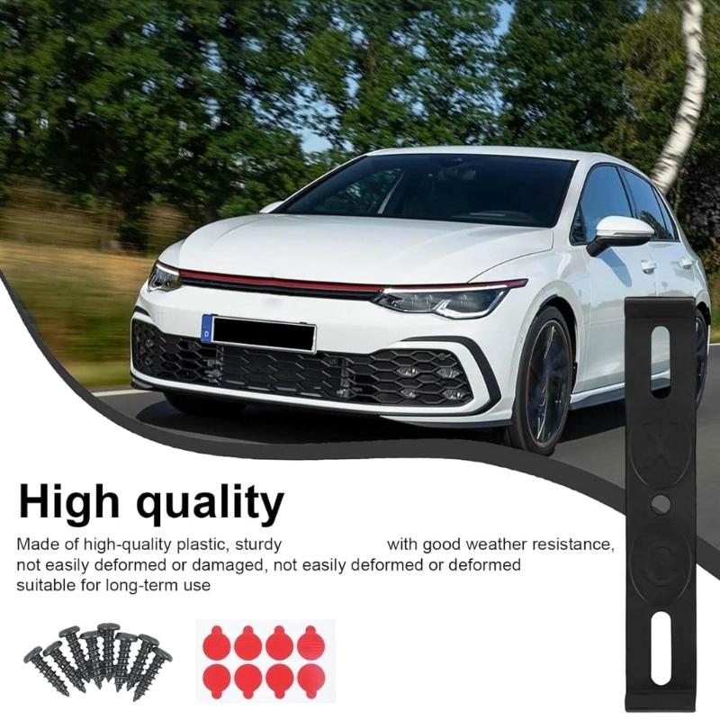 Kit di Staffe di Montaggio Targa Anteriore e Posteriore per Moto in ABS Senza Telaio Installazione Facile a Scatto Per Veicolo