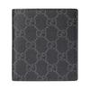 GG Embleem Klassiek Logo Print Klep Sluiting Gecoat Stof Portemonnee Heren Zwart