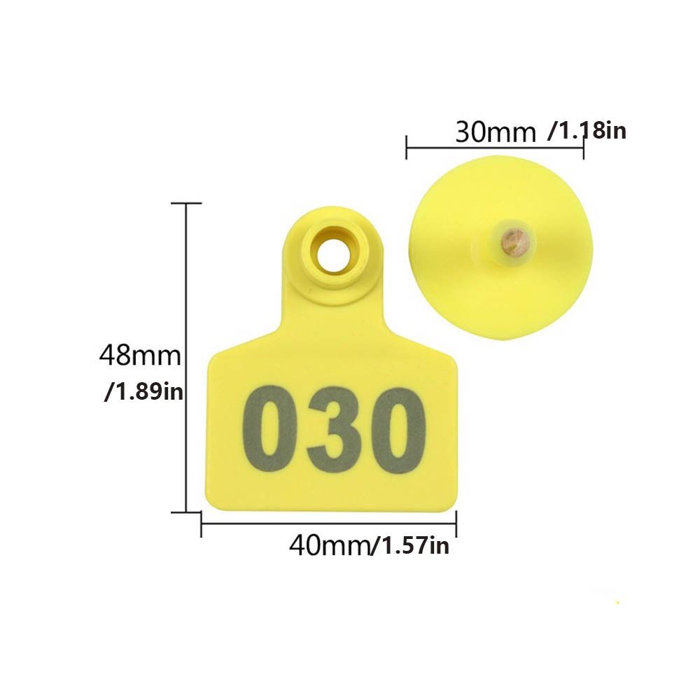 100Pcs Farm Equipment Cow Ear Tag Card 001-100 Numbers Pig Sheep Ear Sign Cattle Ear Marker  Cow
