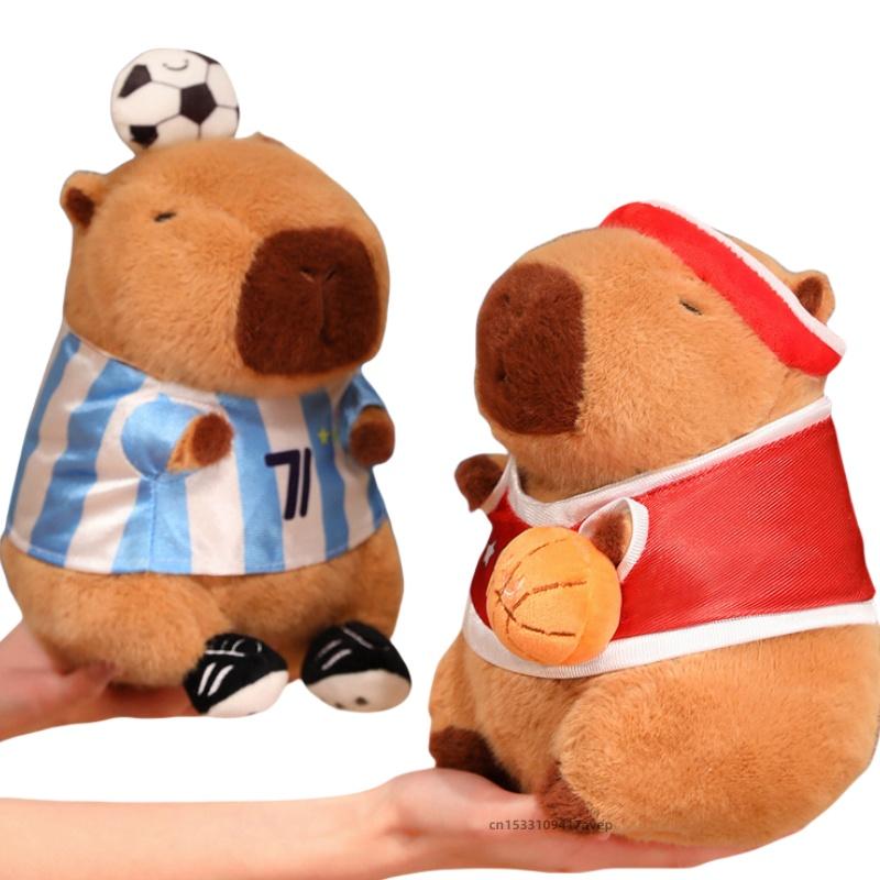 Favorite Toy Boys Cartoon Capybara Football Jersey Soccer Basketball Dress Cloth Capibara Plush Toys Stuffed Ball Player Series Gift For Fans