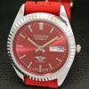 Generalüberholte Citizen Automatik 8200 Japan Herrenuhr mit rotem Zifferblatt a433101-2 R114-a433101