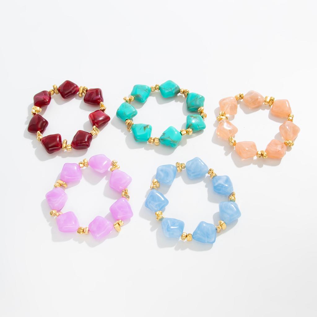 Design Sense Irregular Imitation Crystal Resin Necklace, Personalized Special-Shaped Beaded Collarbone Chain Choker