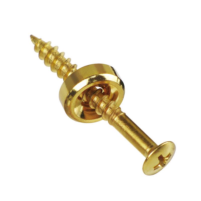 Electric Guitar Neck Reinforcement Plate with 5mm×45mm Mounting Screws золотой