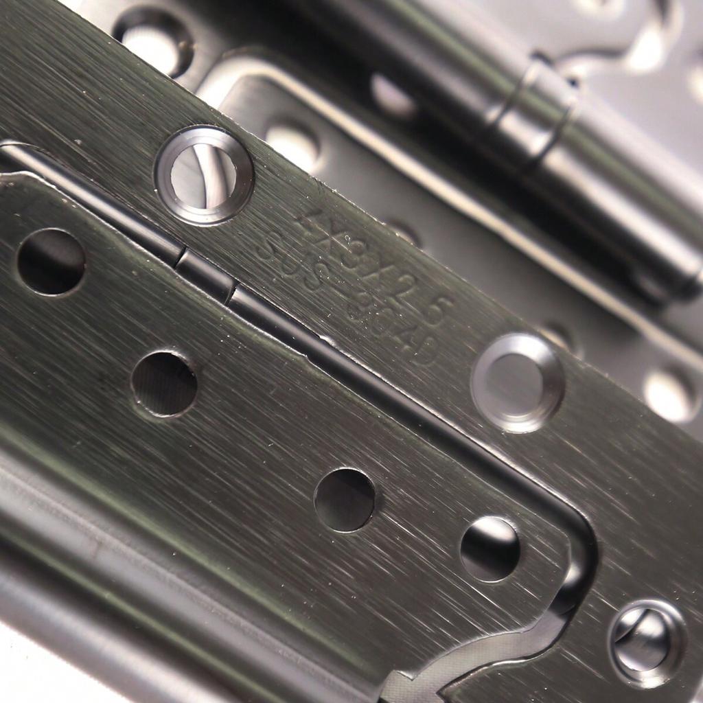 3 pieces black 304 stainless steel door with silent hinges, specifications 4*3*2.5 hinge