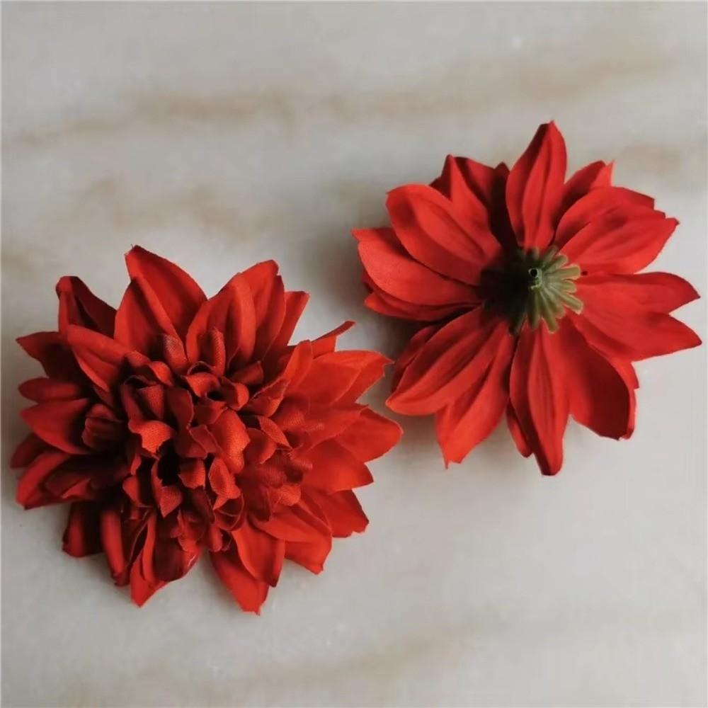

5Pcs 10.5cm Artificial Silk Chrysanthemum Imitational Artificial Fake Flowers Hand-made Material Silk Large Dahlia