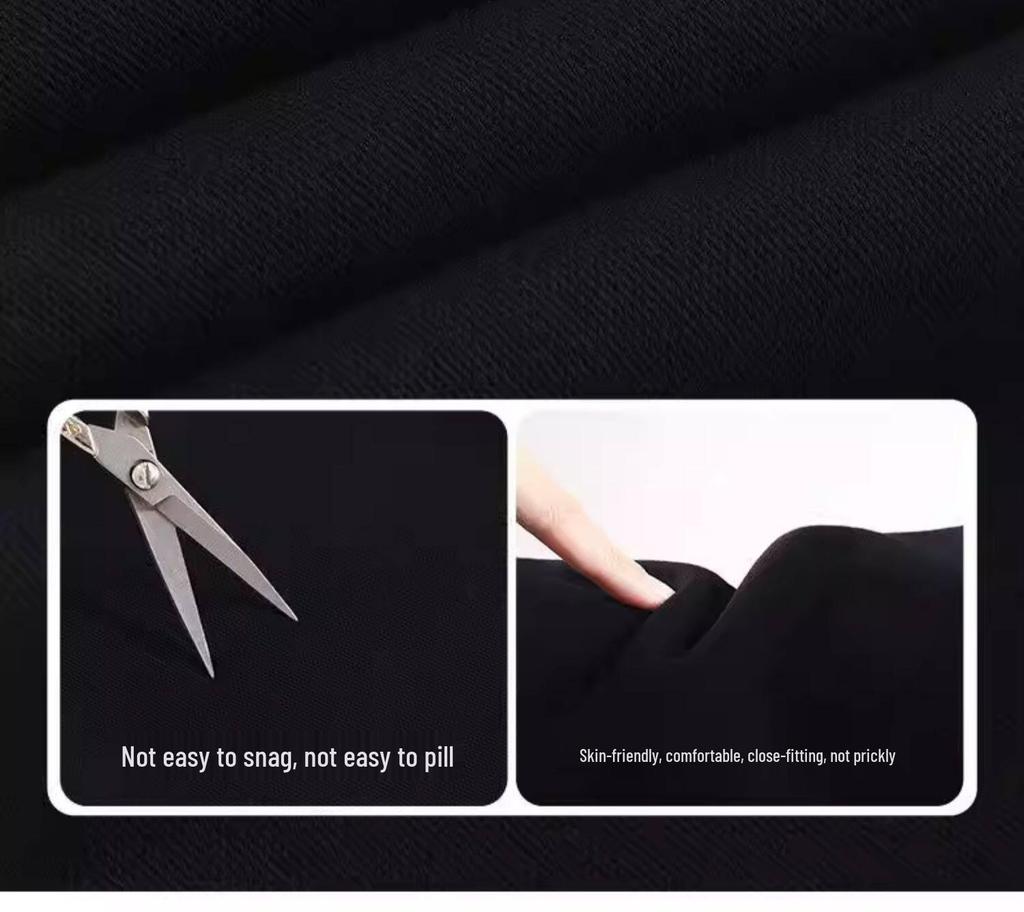 High-Waisted Black Slimming Leggings for Women - Spring 2026 Slim-Fit Pencil Style, Elastic, Tight-Fitting.