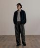 Hooves Wool Knit Blouson Jacket [Deep Navy]