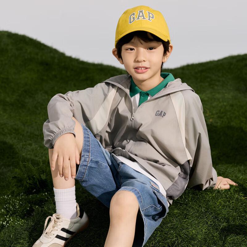 GAP Boys' Sun-Protective Water-Repellent Hooded Jacket