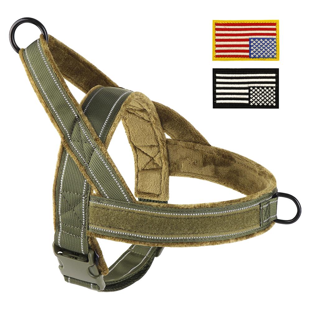 

Шлейка для собак без тяги, военная тактическая шлейка для собак, светоотражающий жилет для дрессировки домашних животных, прочный, для маленьких, средних и больших собак S