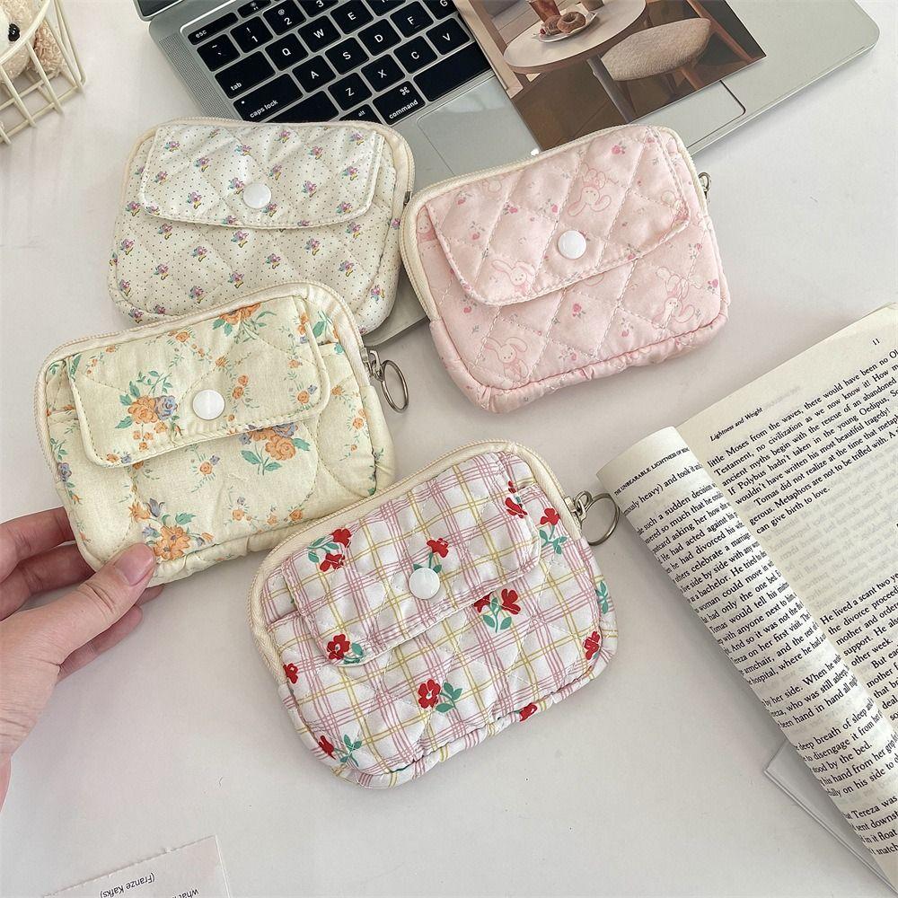 Cartoon Printing Small Makeup Lipstick Bag Kawaii Mini Canvas Storage Bag  Female/Girls