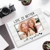 Sister Girls Gifts 4x6 Picture Frame, Best Friend for Sister Female Photo Frame, Long Distance Friendship Gifts, Companionship Wooden Picture Frames