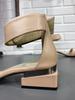 Sandals with Wide Buckle Magnolya 2878 36 Dark Beige Leather