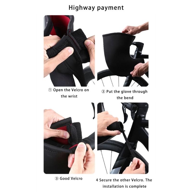 1 Pair Windproof Biking Gloves Thicken Handlebars Gauntlets Handlebars Muffs Winter Hand Muffs Handlebars Thermals Glove