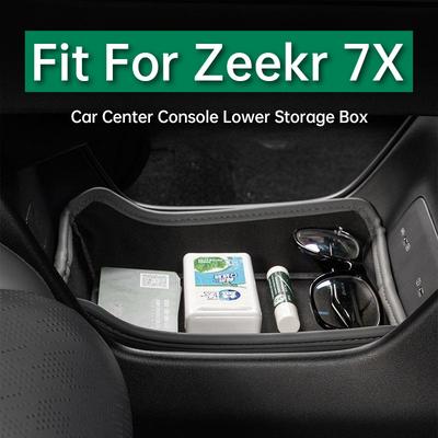 Fit For Zeekr 7X Car Center Console Lower Storage Box Organizer Container Auto Interior Modification