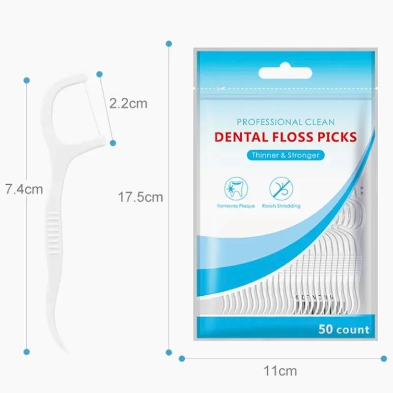 600/300/150/50pcs Dental Floss Picks Toothpicks With Thread fil dentairehilo dental flosser Tooth Threads Teeth Cleaning