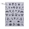 Easy Application Nail Wraps Halloween 3D Embossed Stickers, Skeleton Hand Pumpkin Spider Bat Fingertip Art Decals, Gothic Manicure Decoration