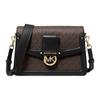 MK Jessie Vintage Monogram Color Block Flap Letter Logo Leather Messenger Bag Women Bags Brown Black 30F9GI6L2B-292