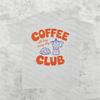 Coffee Club Vintage Graphic Women Tshirt Retro Coffee Lover Tee Cafe Aesthetic Shirt Y2K Espresso Graphic Tops Trendy Foodie