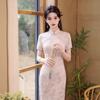 Pink Girl, Young Improved Cheongsam 1011 New Summer New Chinese Style, Beautiful and Good-looking, You Can Wear It To Work