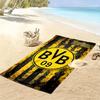 Personalisierbares BVB Strandtuch mit Aufdruck, Großes Weiches Schnelltrocknendes Handtuch für Strand Camping Schwimmen -HE194