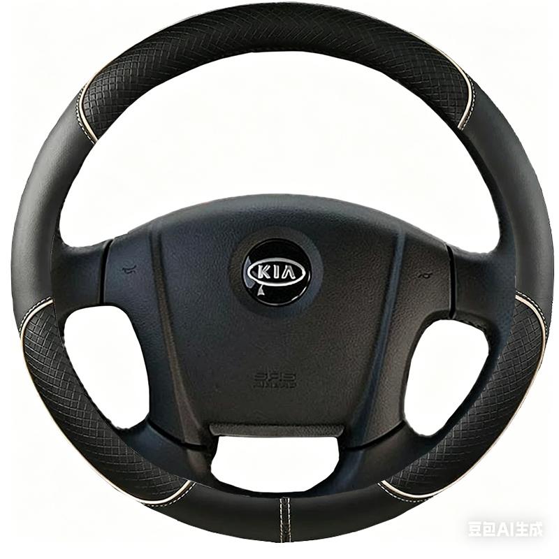 Black Microfibre Leather Car Steering Wheel