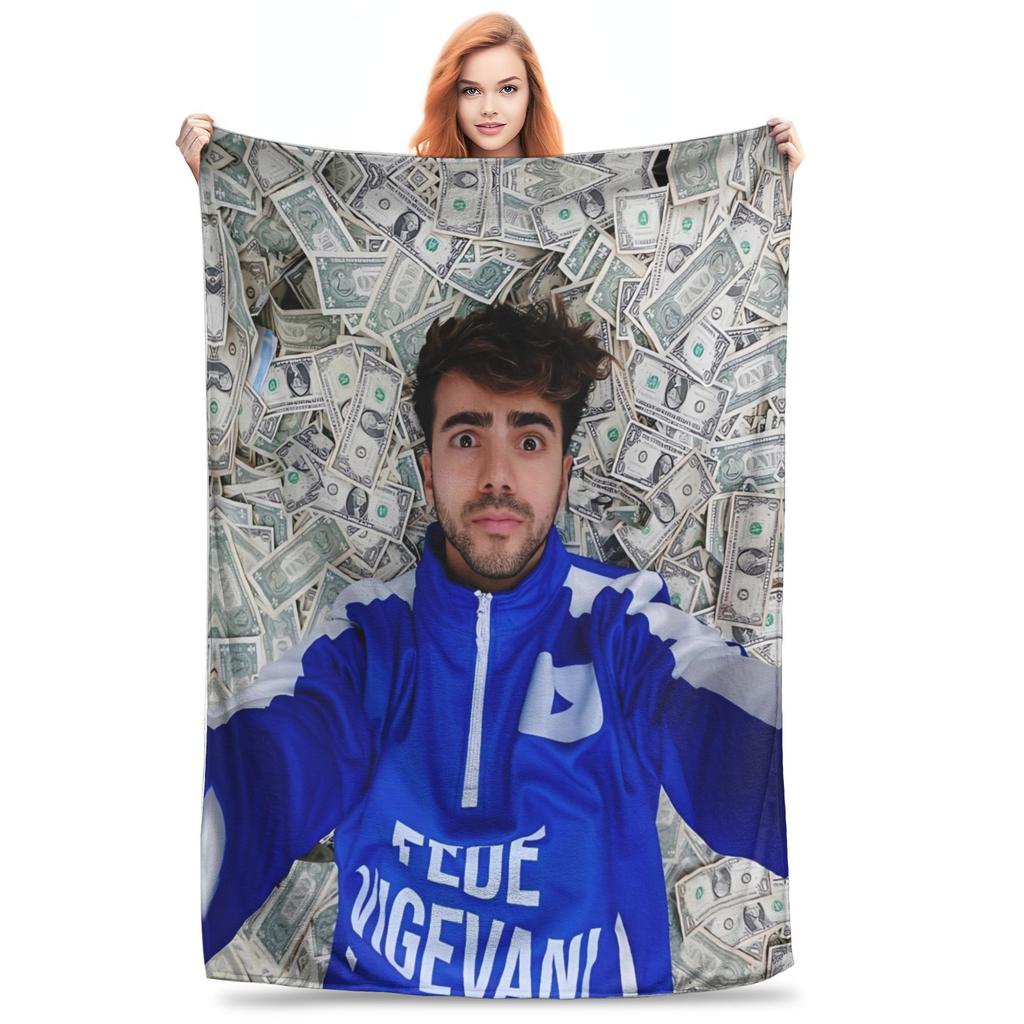 Super Soft BlanketKids Adult Travel Internet Celebrity Fede V-Vigevani Throw Blanket Flannel Bedspread Print Sofa Bed Cover