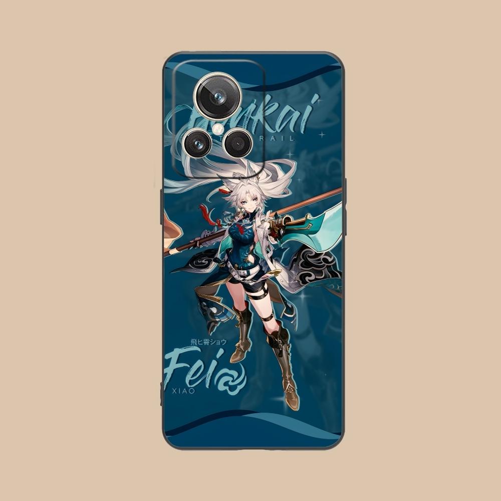 Honkai Star Rail Feixiao Mobile Cell Phone Case for Realme GT 2 9i 8i 7i Pro X50 X2 C35 C21 C20 C11 C3 Black Phone Cover Shell