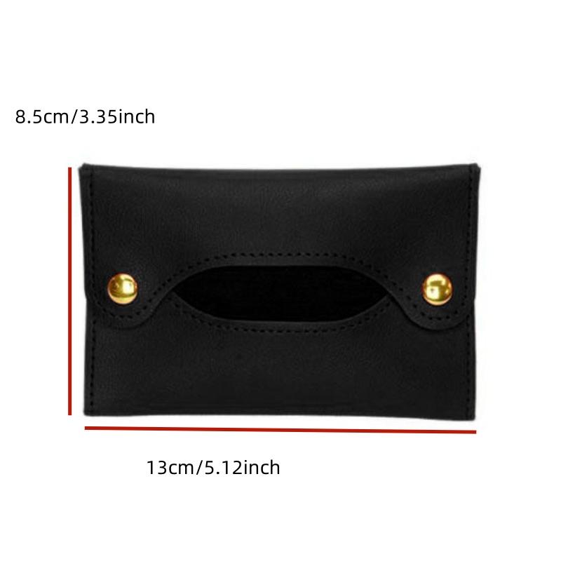 Mini Portable PU Leather Paper Towel Box Waterproof Storage For Handkerchief Puller Picnic Car Front Seat