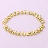 Glossy Bubble Letter Gold Brass Pendant Wind Simple Clavicle Name Necklace