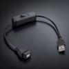 30cm USB-Stromkabel mit 304 Ein/Aus-Schalter für Tischventilator Kleine Lampe Computer-Peripheriegeräte USB-Schalterkabel