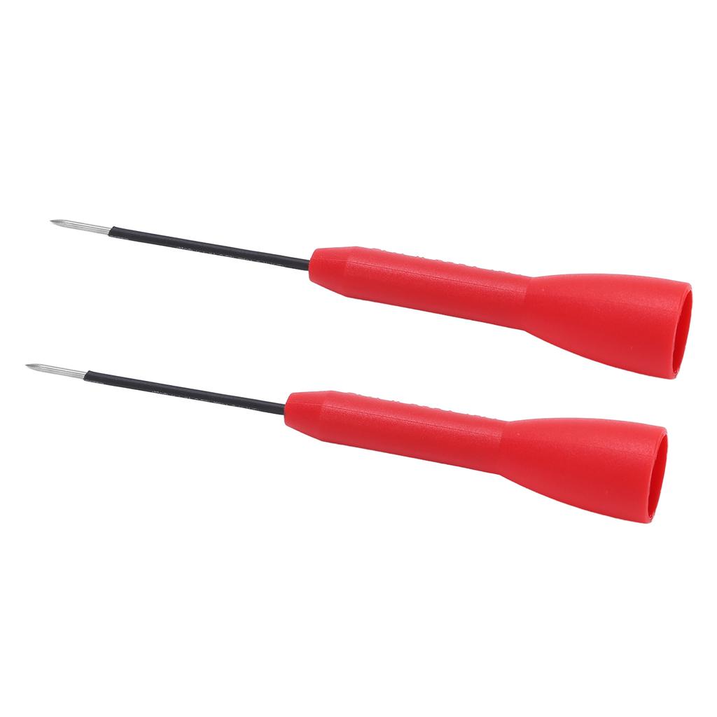 2 stk Testprobe Isolasjonsbeskyttelse Enkel Betjening 1mm Multimeter Nål Piercing Probe 600V