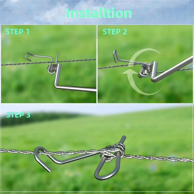 A95I-For Wire Fence Tensioner 20 PCS 1/4In Fence For Wire Tightener For Farm Garden Barbed Fencing Installation
