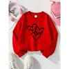 European Sizes  Kids' Casual Sweatshirt Printed Round Neck Pullover, Faith Hope Love Hearts Design,  Casual Comfortable