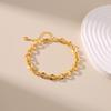 Bracciale a Catena O Placcato Oro 18k Stile Ins Europeo Americano Gioielli di Moda da Donna