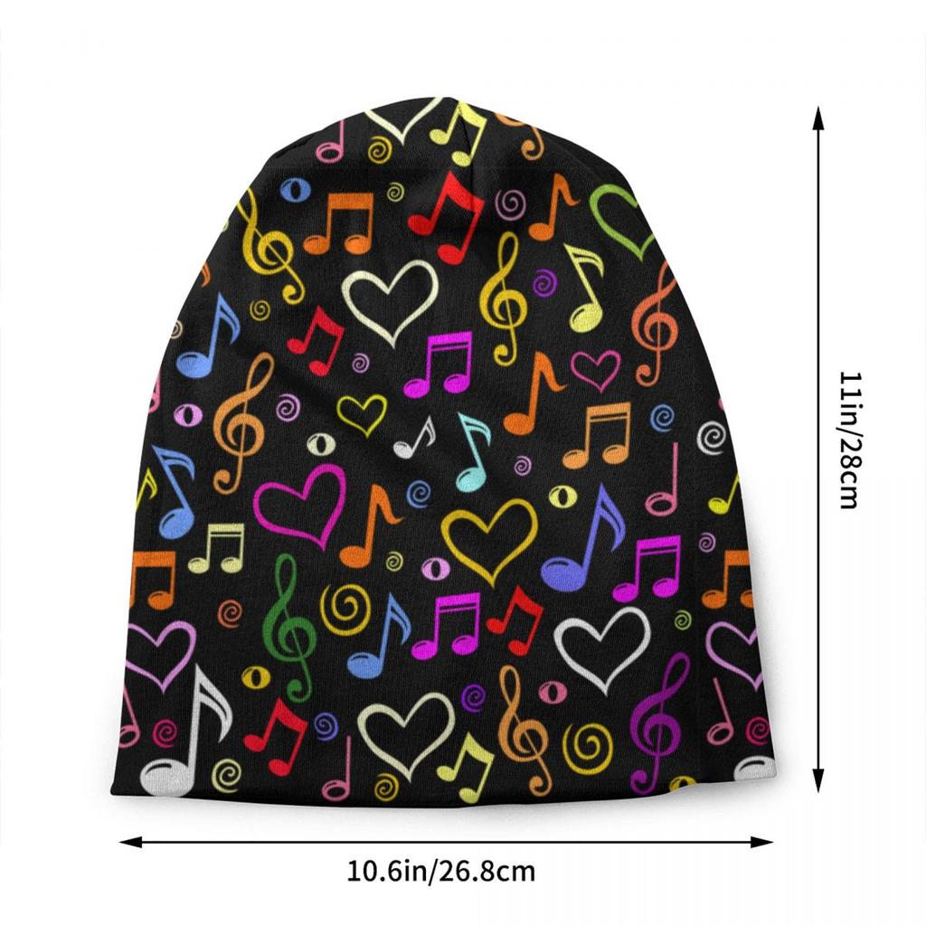 Custom Music Festival Musical Notes Bonnet Hats Cool Knitted Hat For Unisex WoUnisex Autumn Winter Warm Skullies Beanies Caps